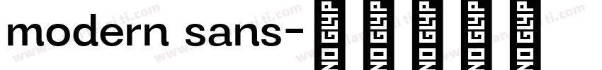 modern sans字体转换